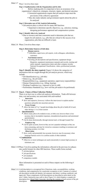 Solved Job Analysis Assignment Job analysis is the | Chegg.com