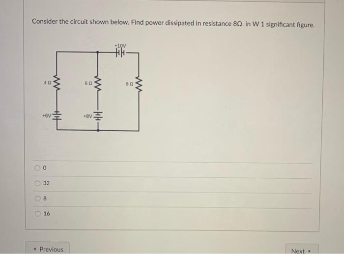 Solved Consider the circuit shown below. Find power | Chegg.com