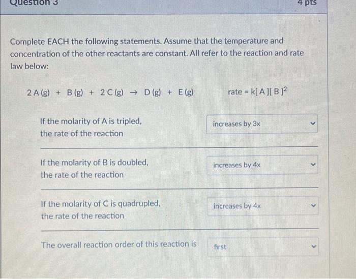 Solved Complete EACH The Following Statements. Assume That | Chegg.com