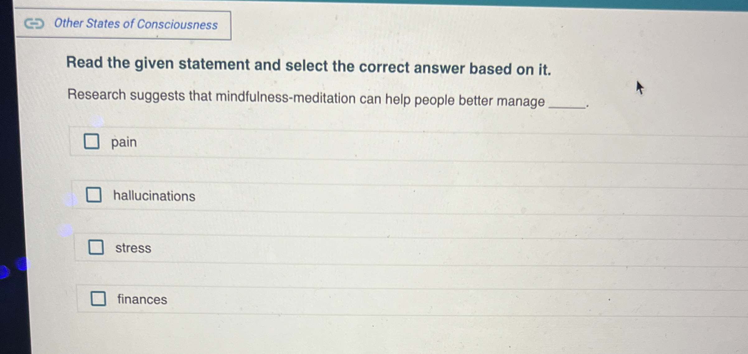 Solved Read the given statement and select the correct | Chegg.com