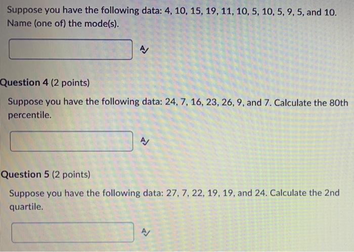 Solved Suppose You Have The Following Data: | Chegg.com