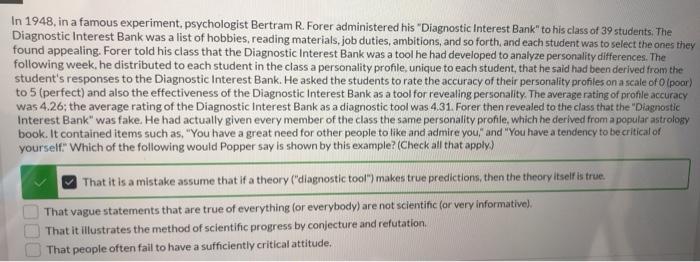 bertram forer experiment