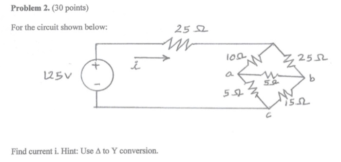 Solved Problem 2. (30 points) For the circuit shown below: | Chegg.com