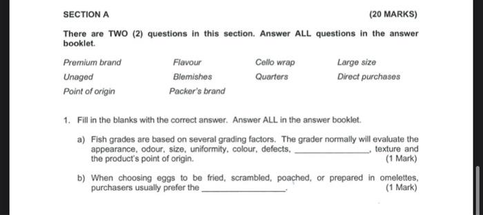 Solved SECTION A (20 MARKS) There are TWO (2) questions in | Chegg.com