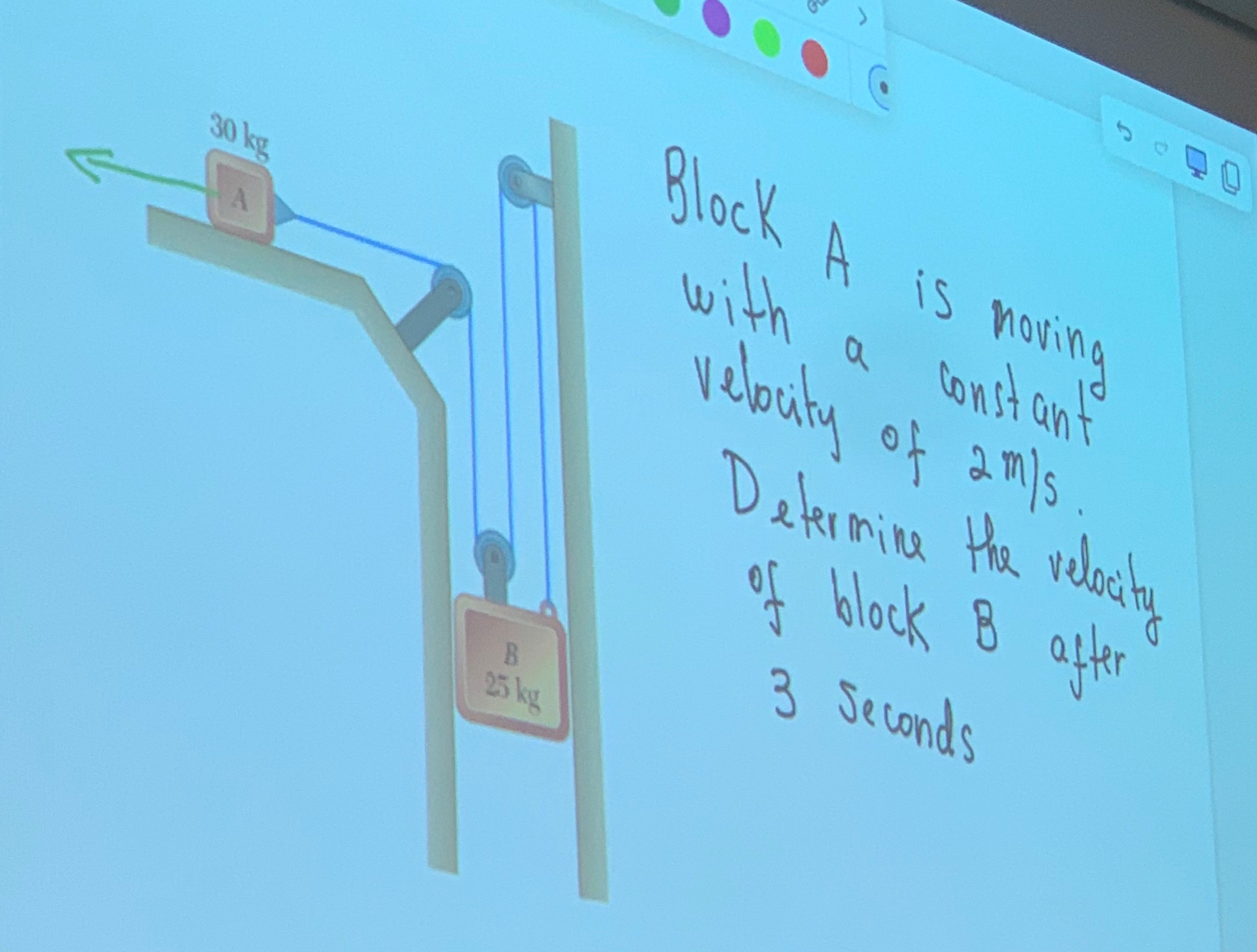 block-a-is-moving-with-a-constant-velocity-of-2m-s-chegg