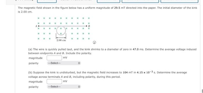 Solved The magnetic field shown in the figure below has a | Chegg.com