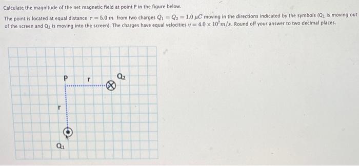 Solved Calculate The Magnitude Of The Net Magnetic Field At 8845