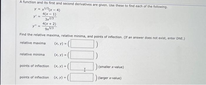 Solved A Function And Its First And Second Derivatives Are | Chegg.com