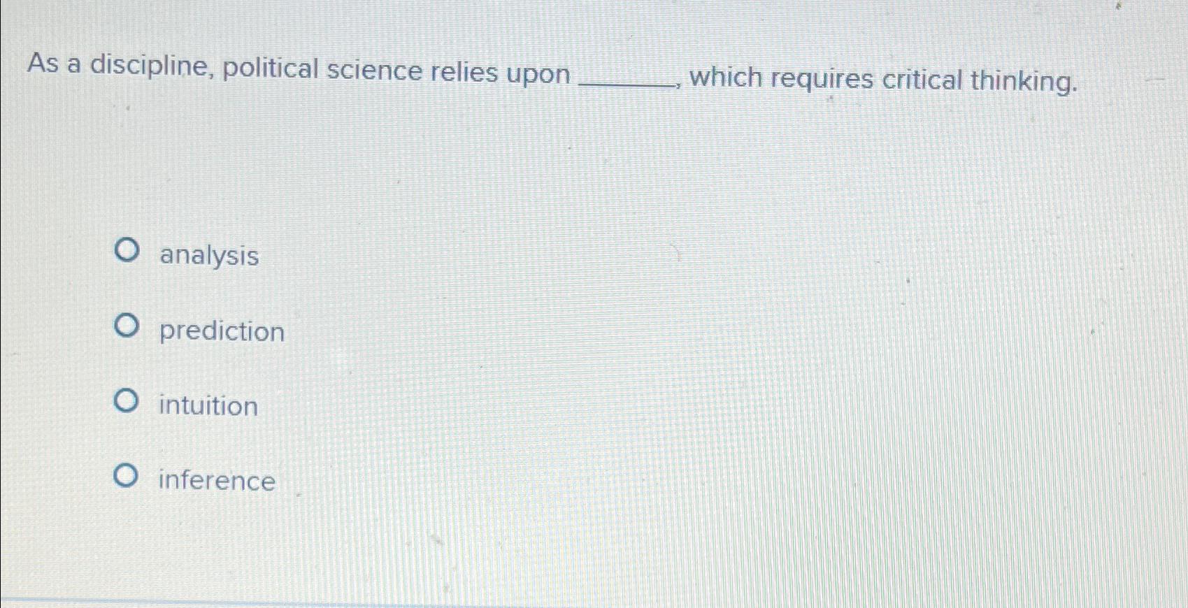 what is critical thinking in political science