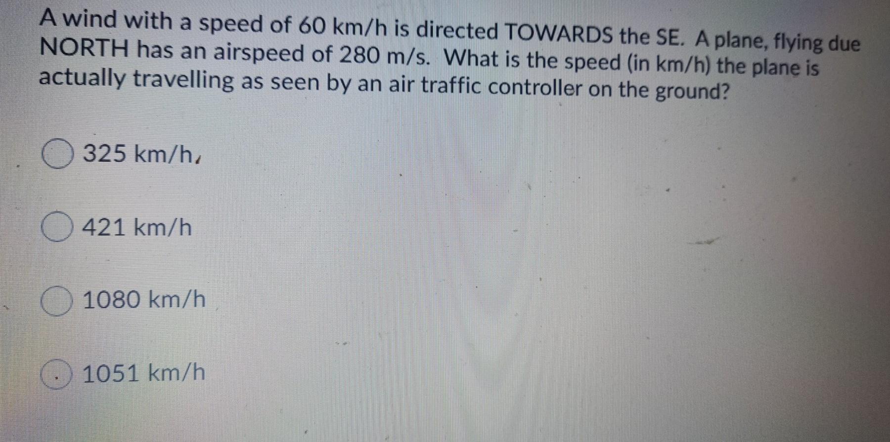 Solved A wind with a speed of 60 km/h is directed TOWARDS | Chegg.com
