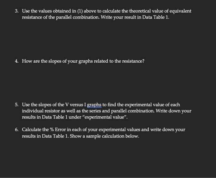 Solved Part I: Ohm's law Data Table 1. Ohm's Law Resistor | Chegg.com