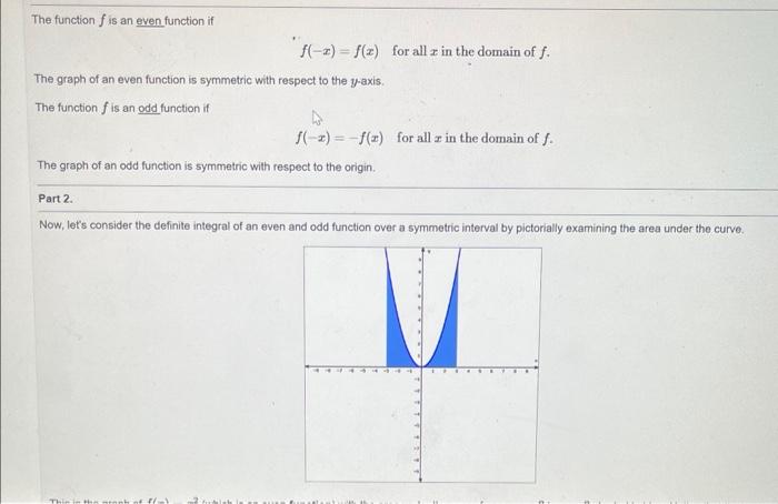Solved The function f is an even function if f(−x)=f(x) The | Chegg.com