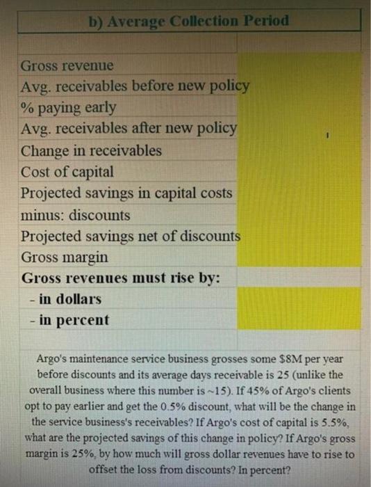 Solved Please fill out the yellow highlighted excel boxes | Chegg.com