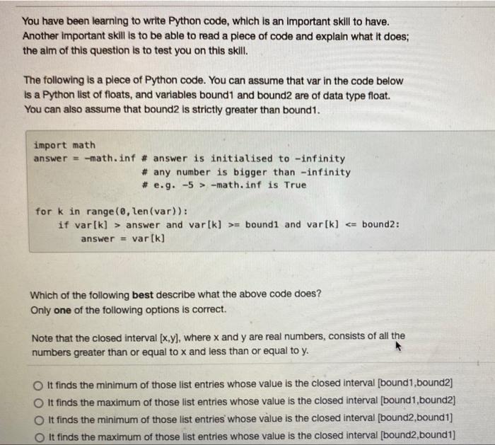 Solved You have been learning to write Python code, which is | Chegg.com