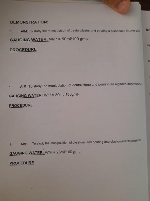 Solved MICROSCOPIC STRUCTURE a Dental Plaster They are