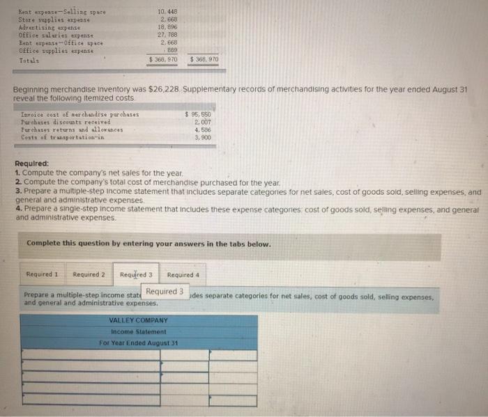 Solved Problem 53A Computing merchandising amounts and