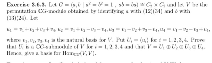 Solved Exercise 3 6 3 Let G A B B2 1 Ab Chegg Com