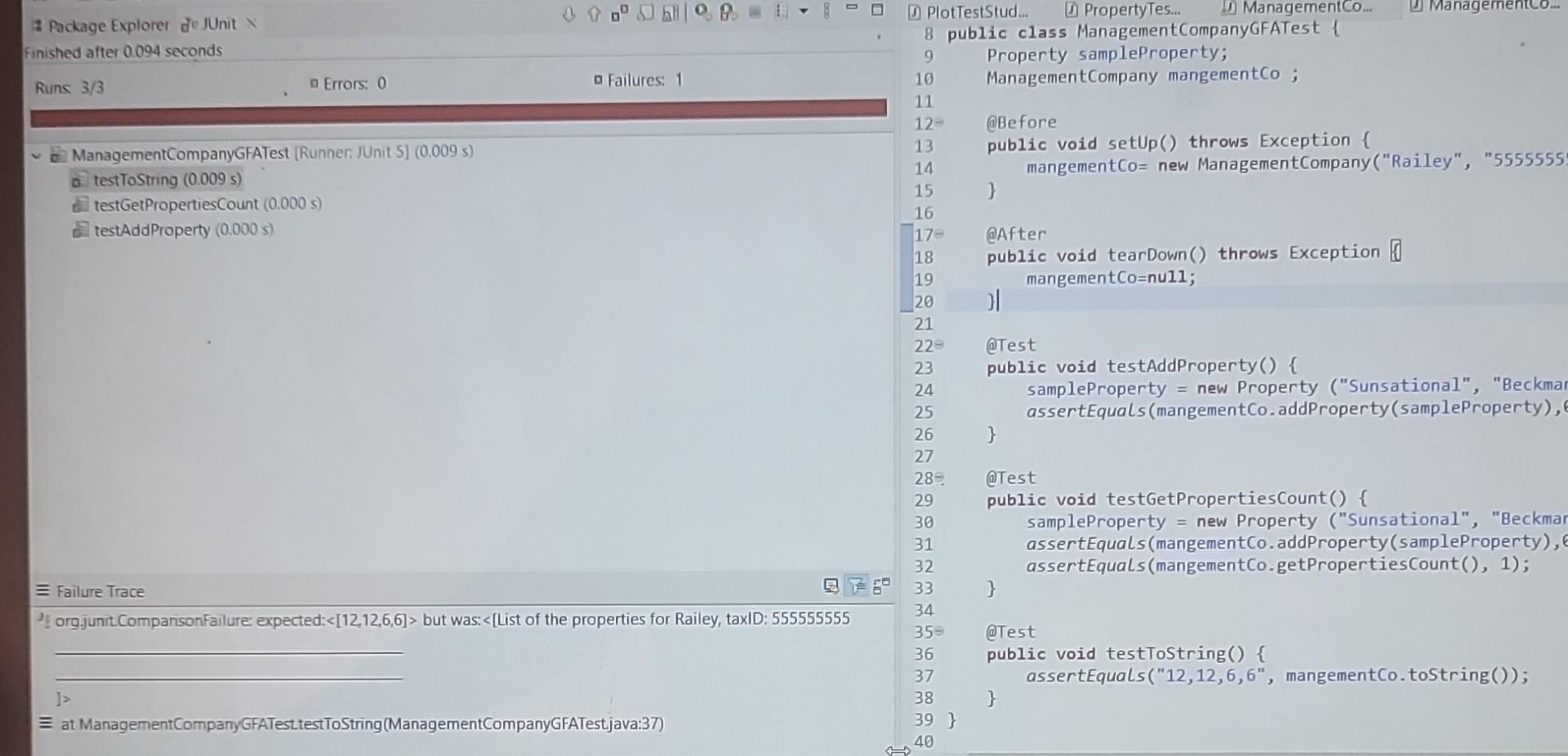 Solved Data Manager class - ManagementCompany You must | Chegg.com