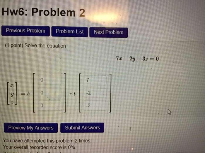 Solved Hw6: Problem 2 Previous Problem Problem List Next | Chegg.com