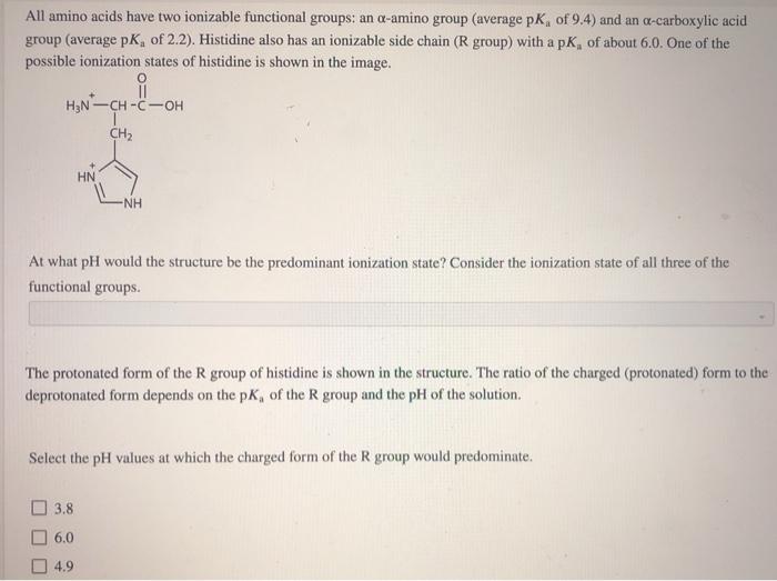Solved Which four statements about amino acids are true?