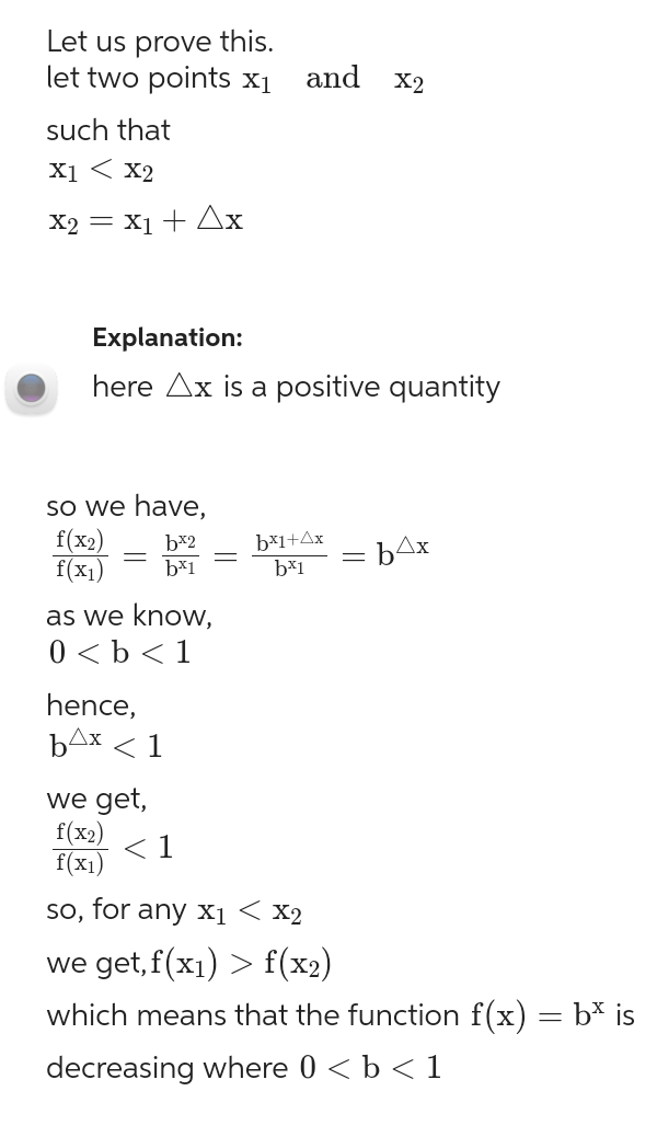 Solved What Is Mathematical Or Algebraic Proof That The B | Chegg.com