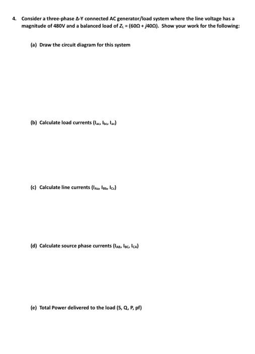 Solved 1. Consider a balanced three-phase Δ-connected AC | Chegg.com
