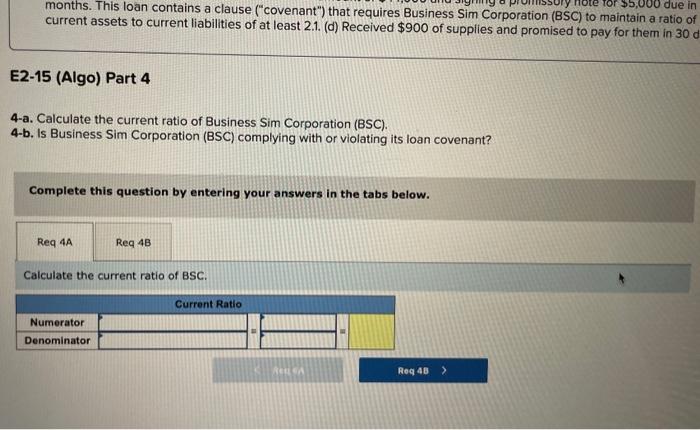 Solved Required information E2-15 (Algo) Analyzing and | Chegg.com
