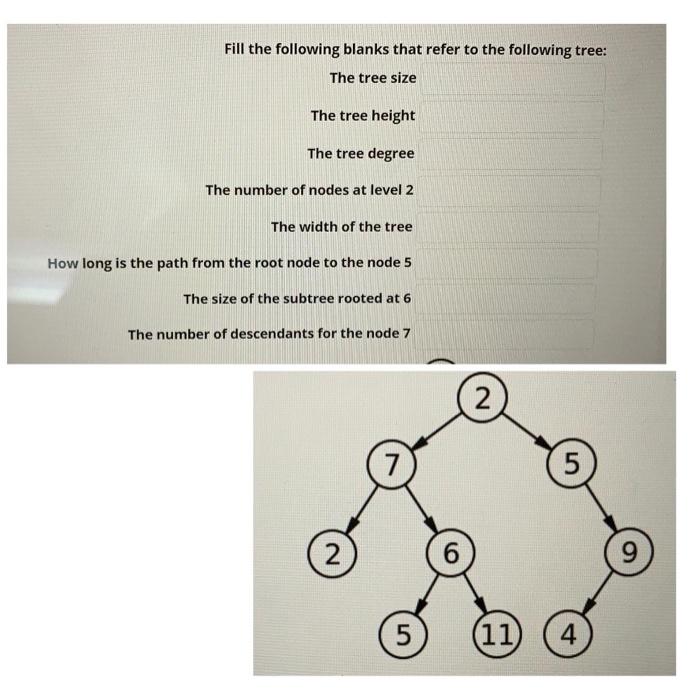 Solved Fill the following blanks that refer to the following | Chegg.com