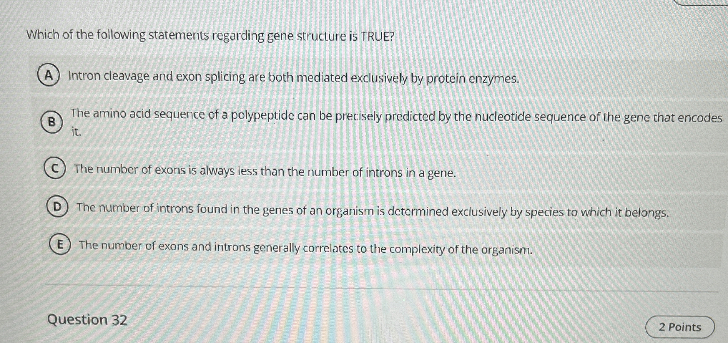 Solved Which of the following statements regarding gene | Chegg.com