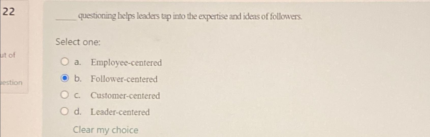 Solved 22questioning helps leaders tap into the expertise