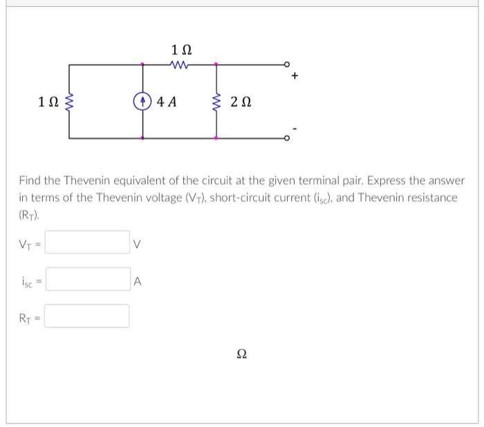 Solved Find the Thevenin equivalent of the circuit at the | Chegg.com