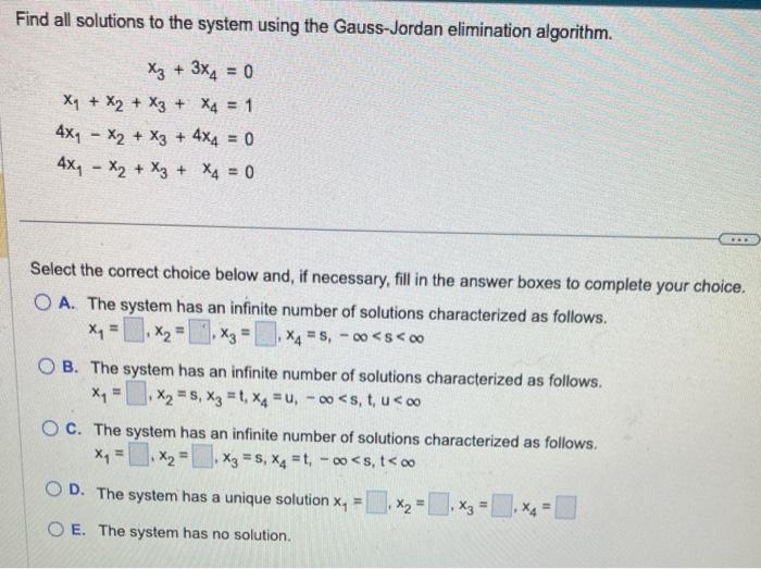 Solved find all solutions to the system using the chegg