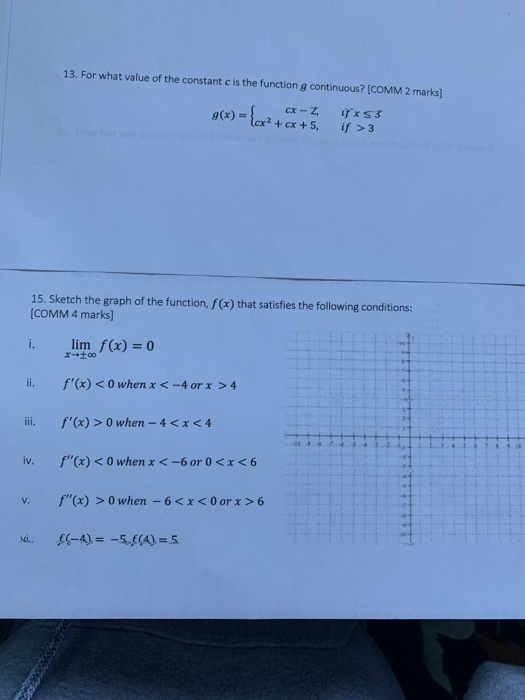 Solved 13. For what value of the constant c is the function | Chegg.com