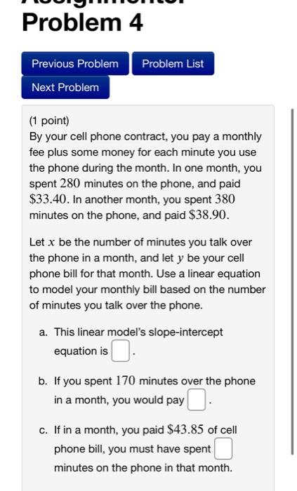 Solved Assignments: Problem 2 Previous Problem Problem List | Chegg.com
