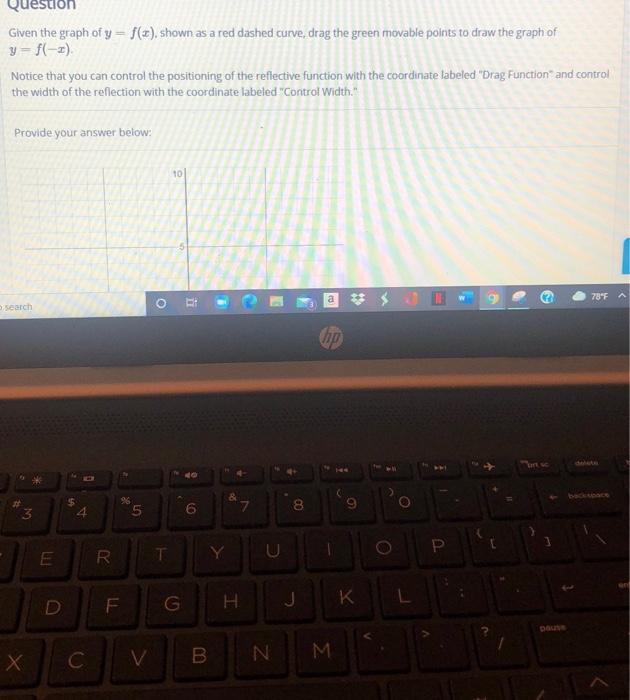 Solved Question Given the graph of y = f(), shown as a red | Chegg.com