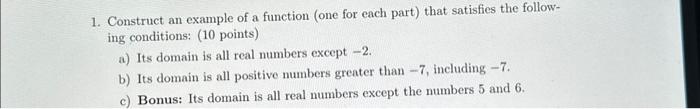 Solved 1. Construct an example of a function (one for each | Chegg.com