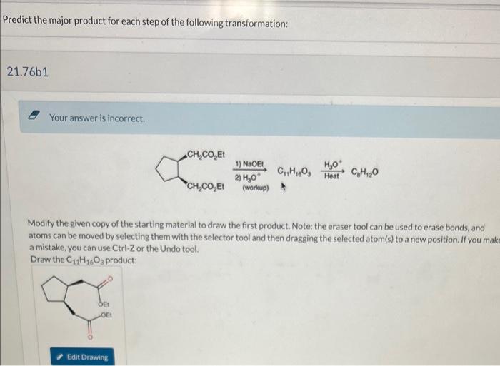 Solved Predict The Major Product For Each Step Of The | Chegg.com