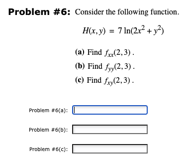 Solved Problem #6: Consider the following | Chegg.com