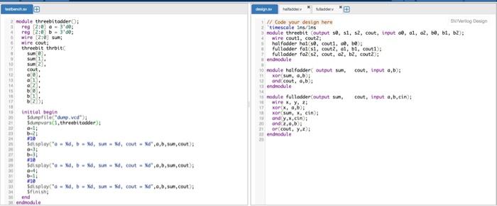 Solved You are tasked with implementing a test bench for the | Chegg.com