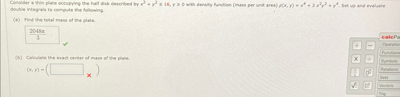 Solved Consider a thin plate occupying the half disk | Chegg.com