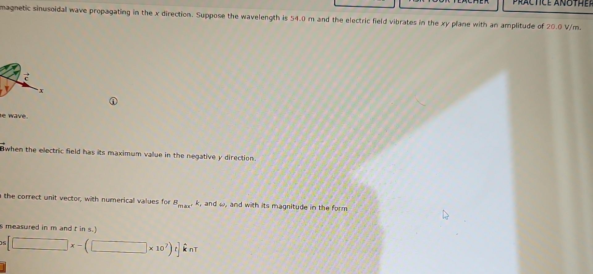 Solved Figure Below Shows A Plane Electromagnetic Sinusoidal