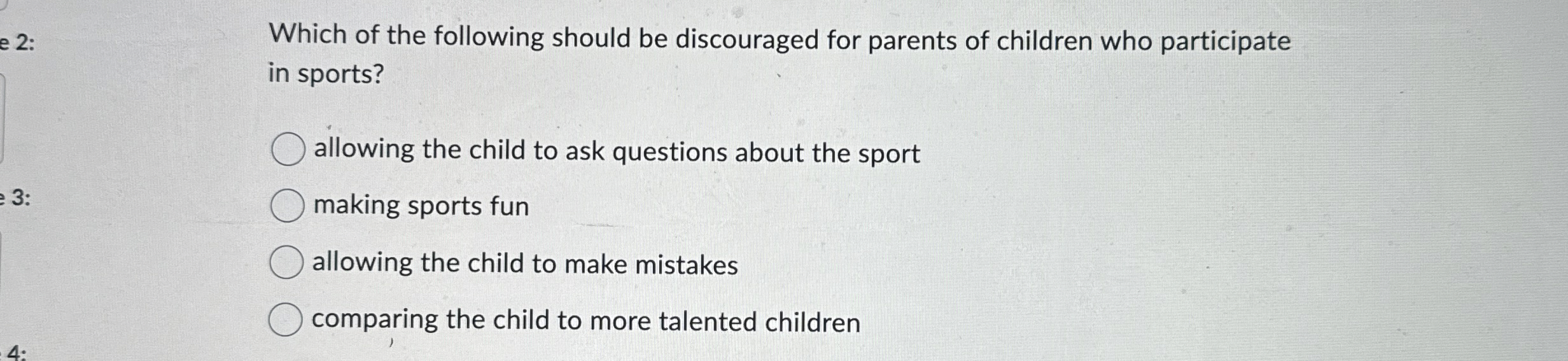 Solved Which of the following should be discouraged for | Chegg.com