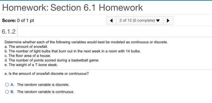 Solved 6.1.1 Determine whether each of the following | Chegg.com