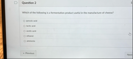 Solved Question 2Which of the following is a fermentation | Chegg.com