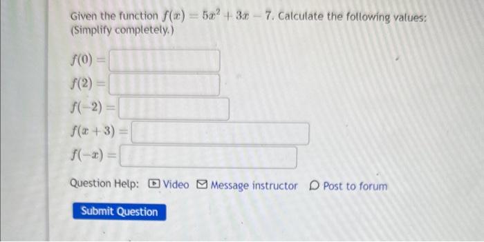 practice assignment 3.1 functions and function notation