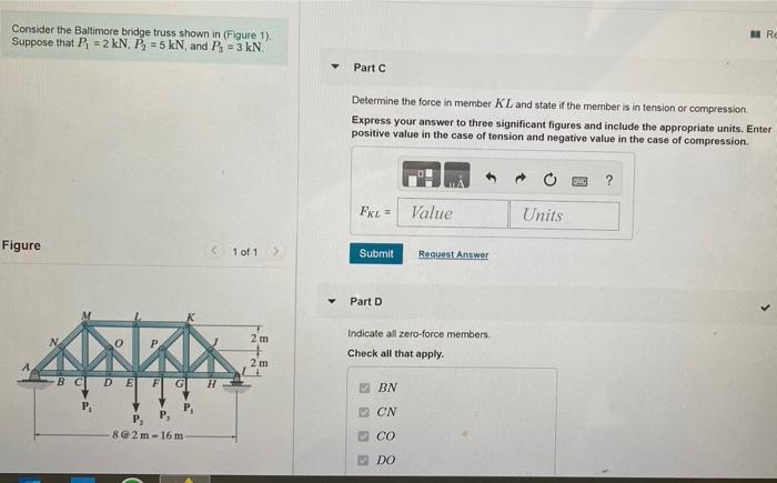 Solved Consider The Baltimore Bridge Truss Shown In Figure | Chegg.com