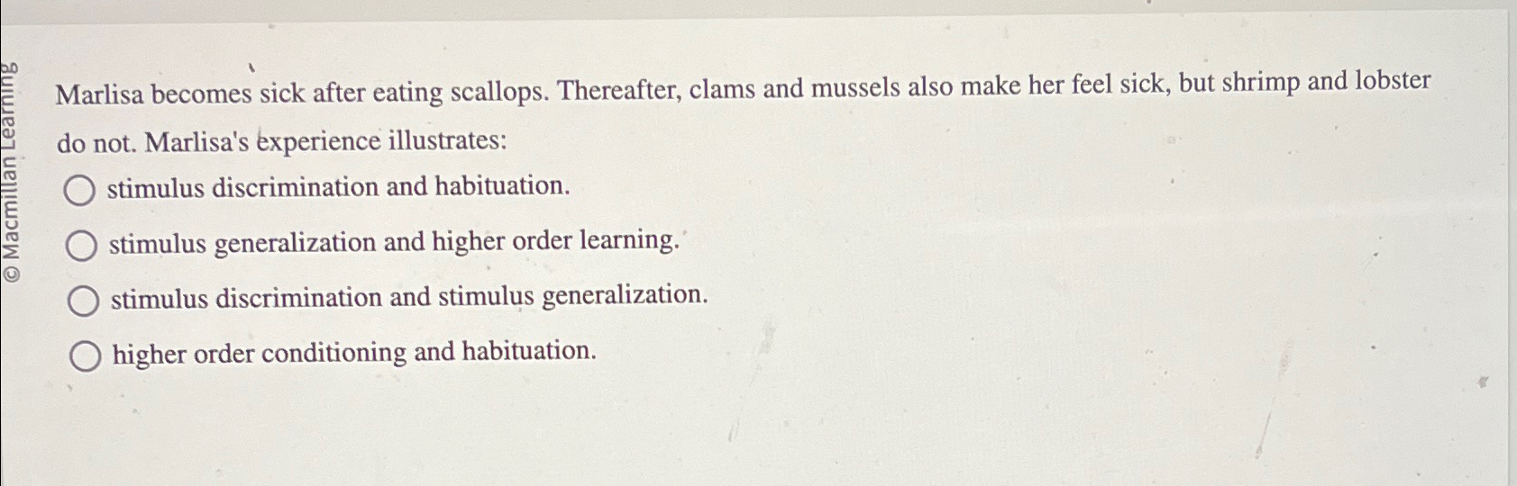 Solved Marlisa sick after eating scallops.