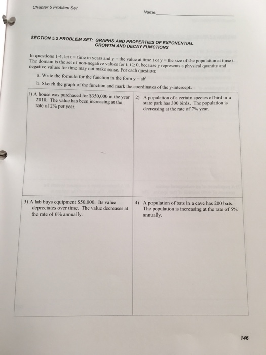 Solved Chapter 5 Problem Set SECTION 5.2 PROBLEM SET: GRAPHS | Chegg.com