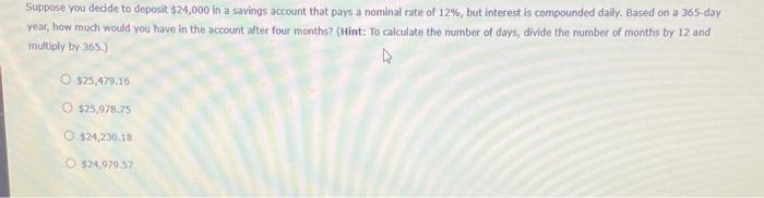 Solved The Number Of Compounding Periods In One Year Is | Chegg.com