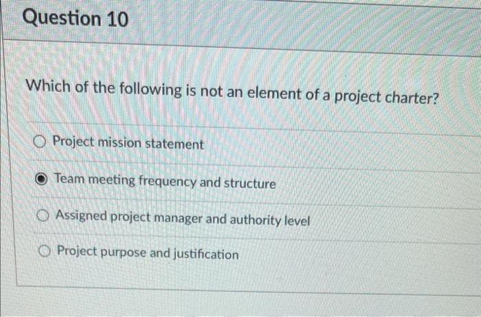 Solved Question 10 Which Of The Following Is Not An Element Chegg